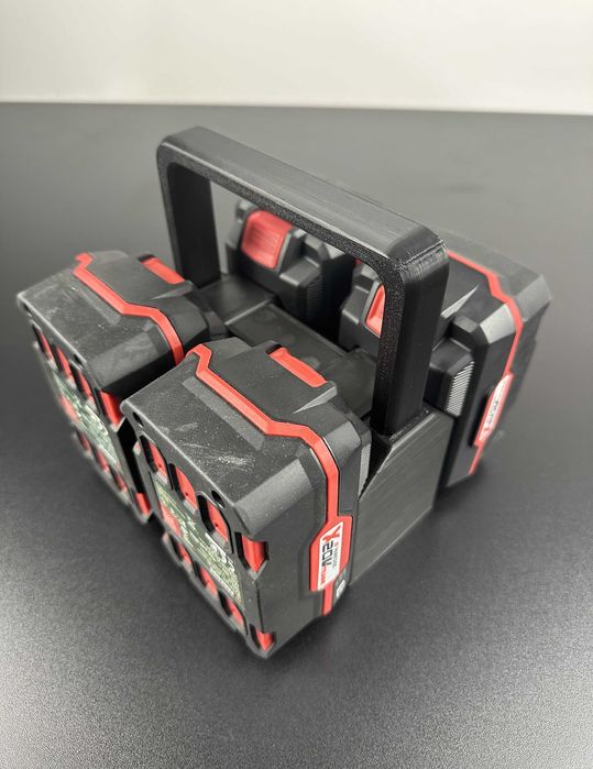 Koszyk na 4 akumulatory kompatybilne z Parkside X20V | AnKacreation3D