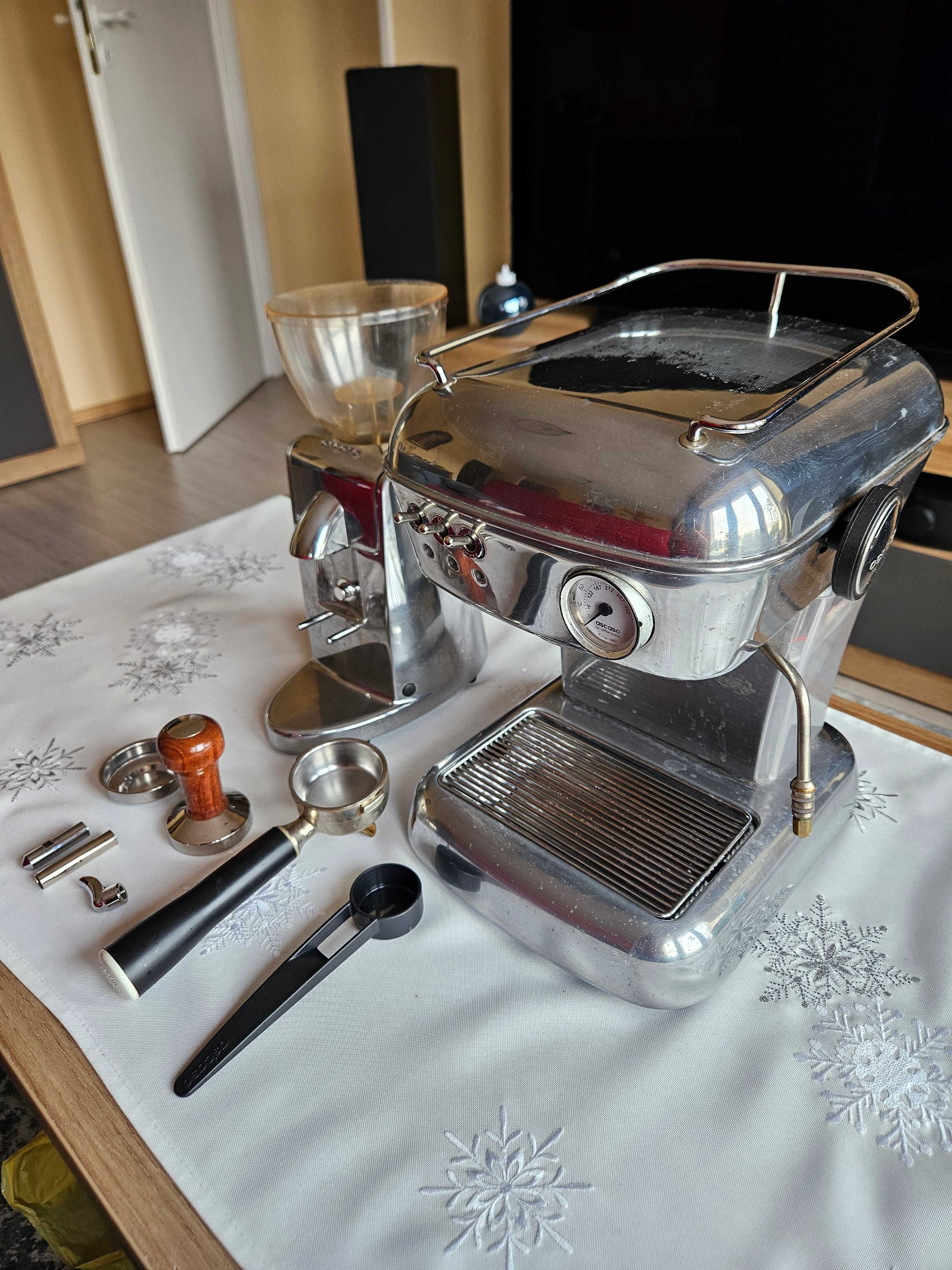 Ekspres Ascaso Dream 100% Polerowane Aluminium, Młynek Ascaso i-2 mini