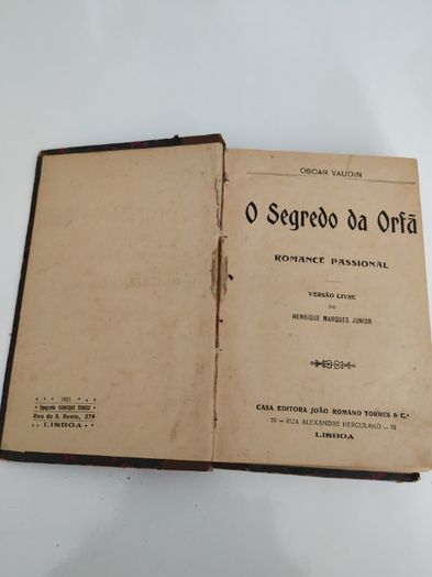 Portes incluídos - Oscar Vaudin - Livro com Edição de 1925