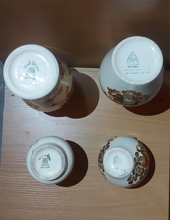 Włocławek fajans 4 sztuki