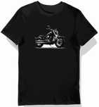 Koszulka męska czarna Motocyklista Elegancja na Drodze 3XL