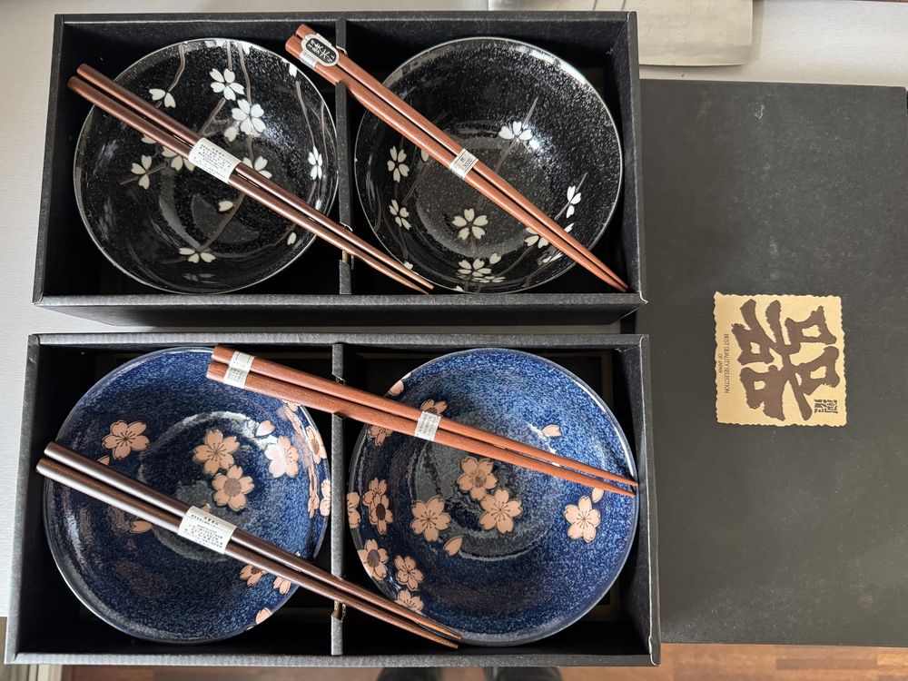 Zestaw misek ramen, set talerzy do azjatyckich