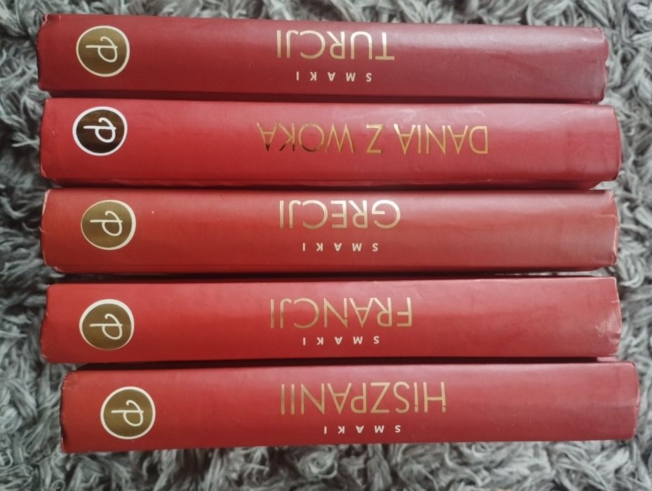 Zestaw 5 książek-Smak Hiszpanii,Francji, Grecji, Turcji i Dania z woka