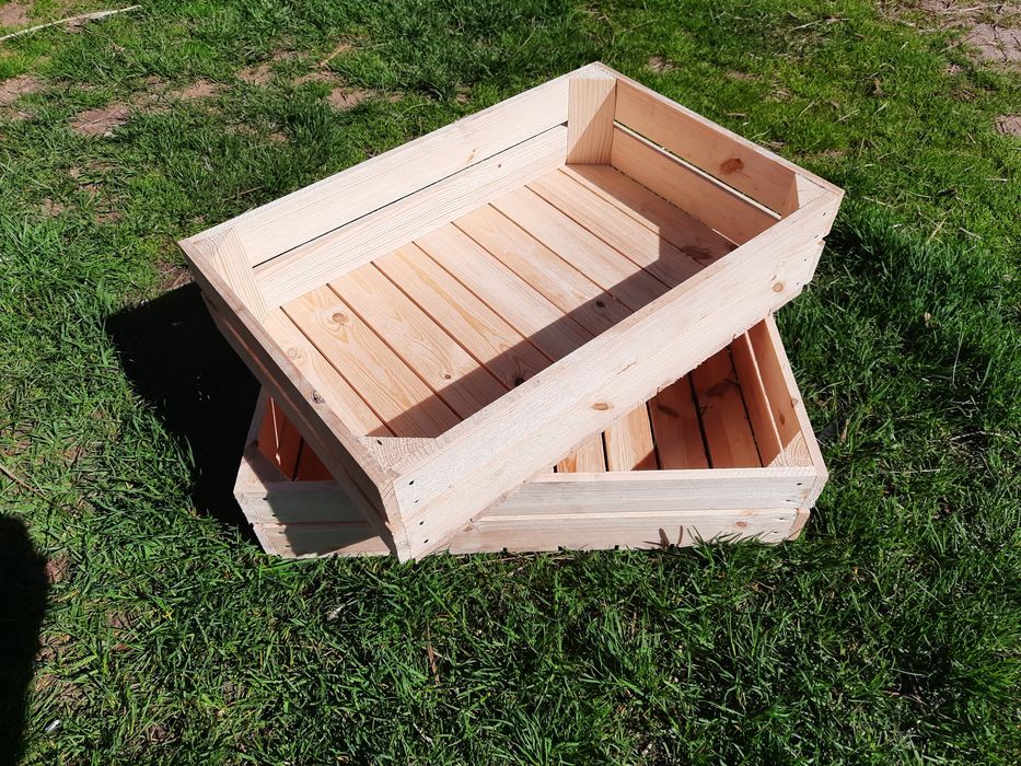 Skrzynka drewniana niska NUMER-8 szlifowana 60×40×13.5