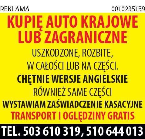 Auto W każdym stanie po 2000r oraz same części  51O ++ 48 ++44+++ 76