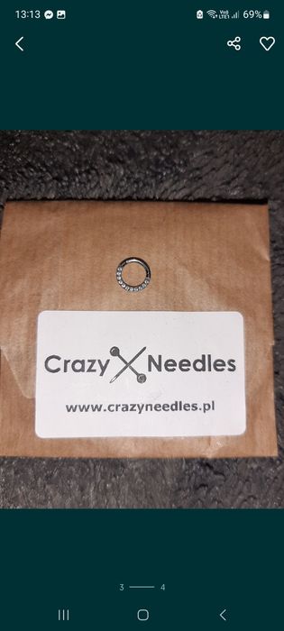 Kolczyk kółko tytanowe