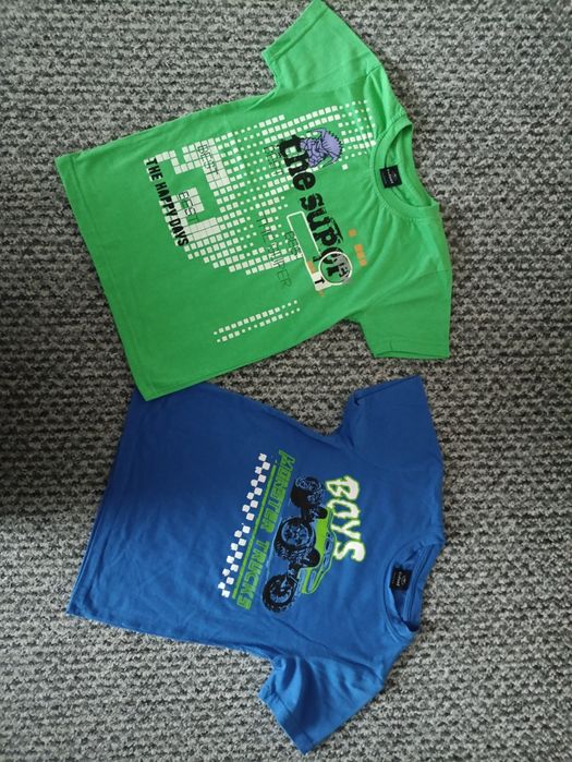 Zestaw 2szt T-shirty z krótkim rękawem dla chłopca rozmiar 128/134