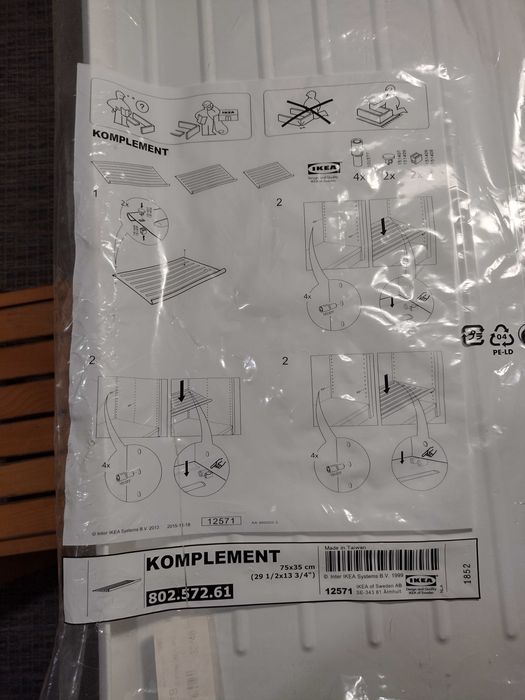 Nieużywana pólka na buty KOMPLEMENT IKEA