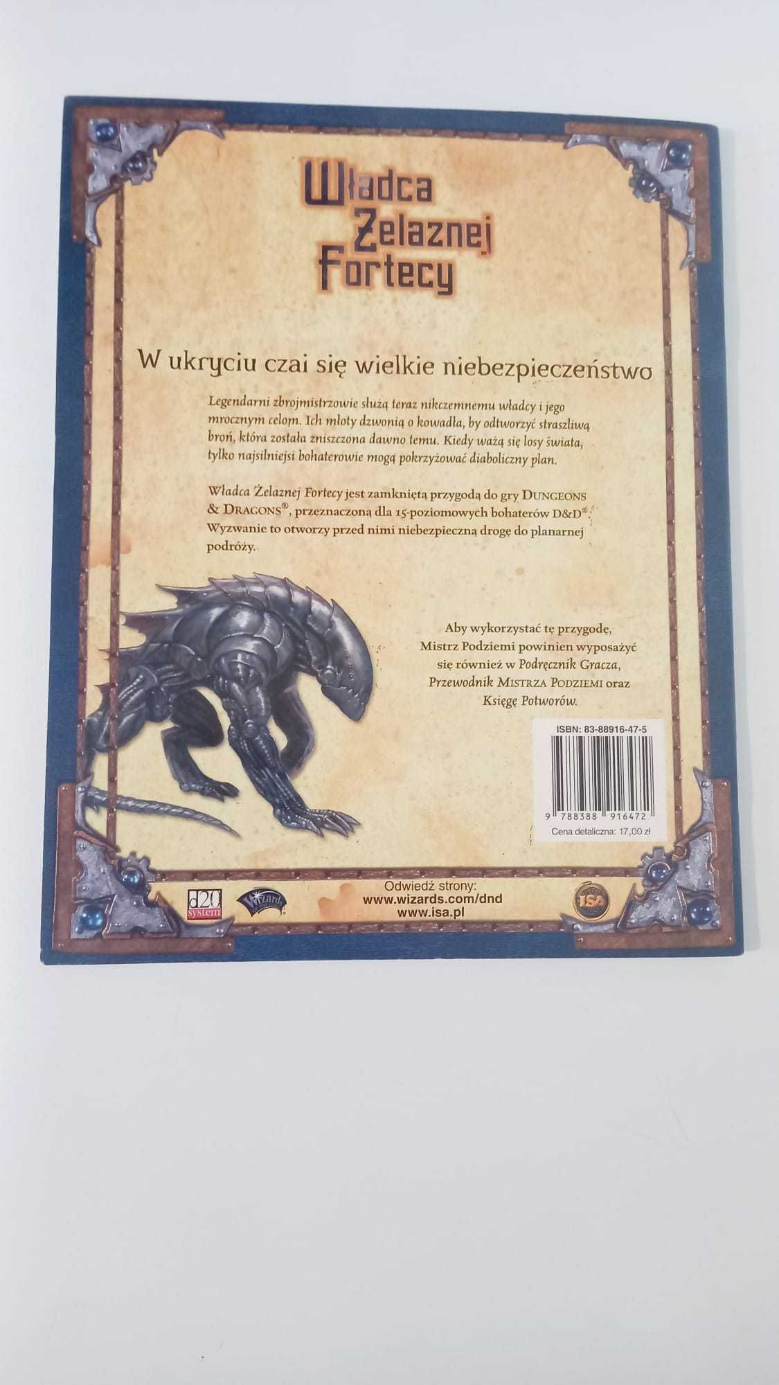 Podręcznik, scenariusz Dungeons and Dragons Władca Żelaznej Fortecy.