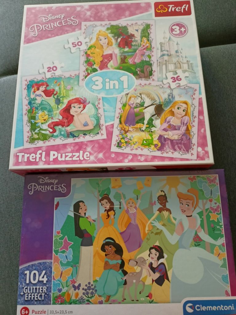 Puzzle Disney księżniczki 3+ 6+ trefl clementoni nowe