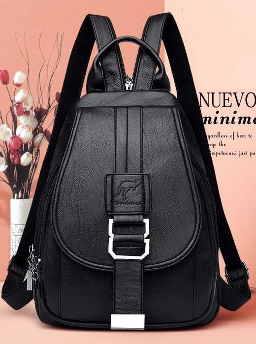 Женский кожаный модний жіночий рюкзак бананка женская сумка ранец 2в1