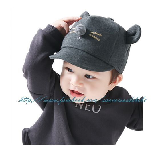 Gorros Menino/Bonés Bebé (Mickey/Urso/Gato)