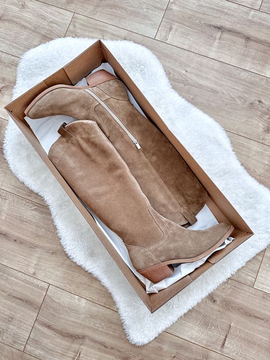 Чоботи казаки натуральний замш 38-24,5см