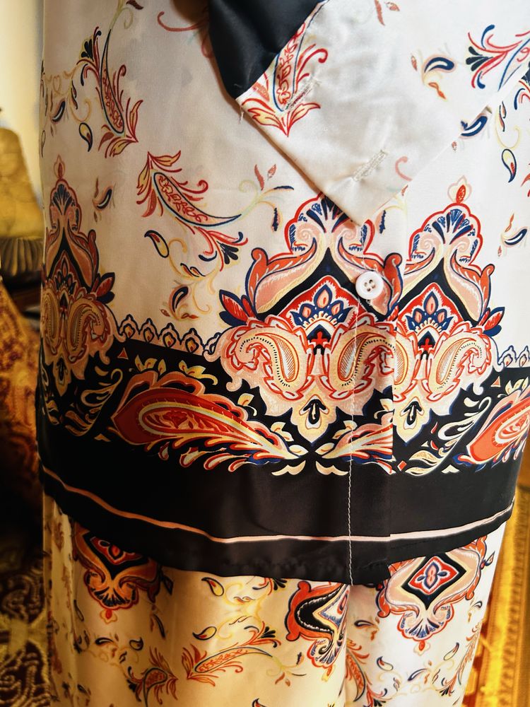 Veste até ao 42 Conjunto Elegante com Estampa Paisley