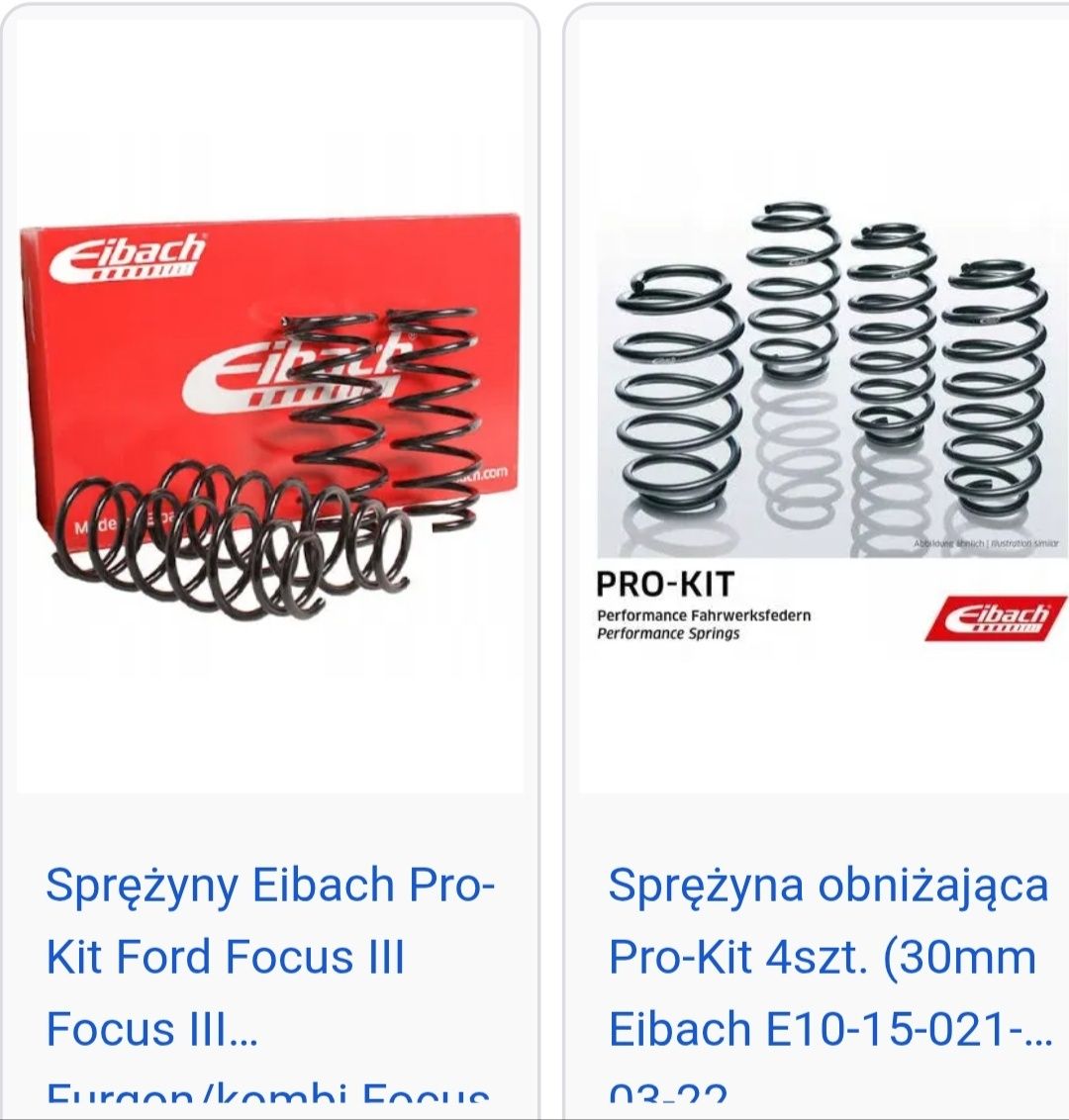 Sprężyny obniżające Eibach Pro-Kit E3588 Focus MK1/MK2