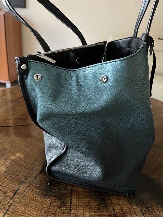 Armani torebka torba shopper bag ombre niebieska pakowna shoperka