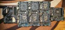 Zestaw 8 płyt głównych uszkodzonych B450 A520M B650M Gigabyte ASRock