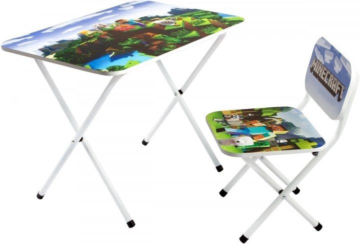 Дитячий столик зі стільчиком майнкрафт minecraft