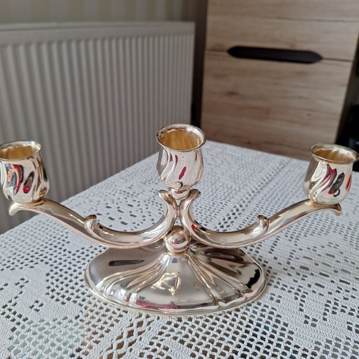 Świecznik metalowy Strasbourg Wysokość 14,5cm Szerokość 27cm