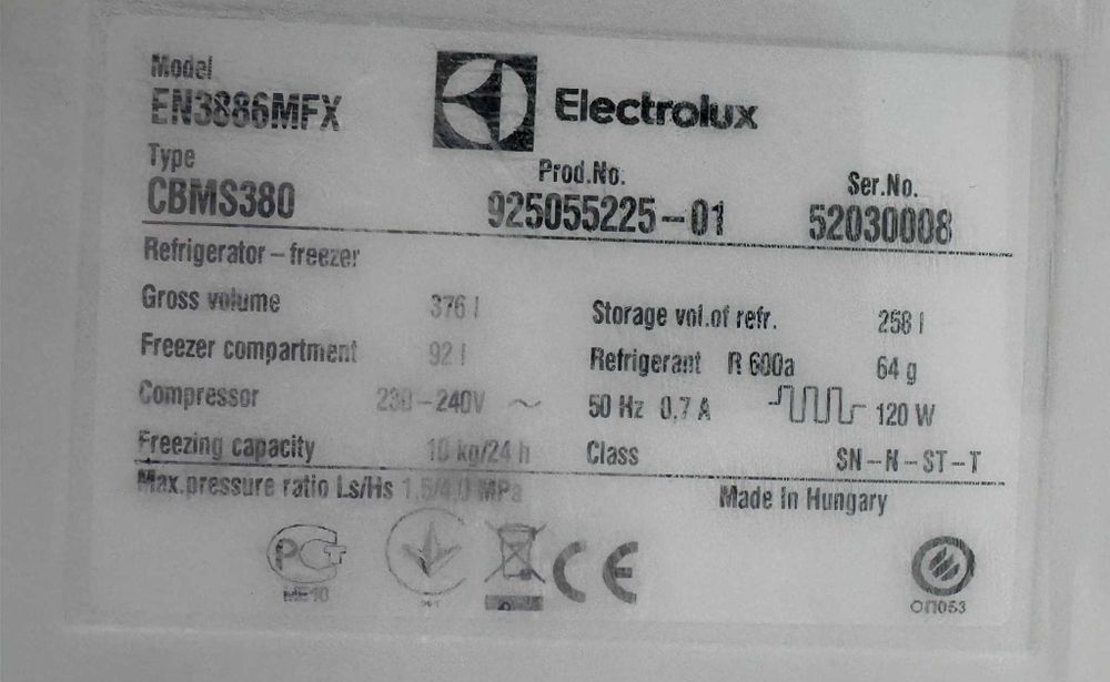 Sprzedam lodówkę Electrolux