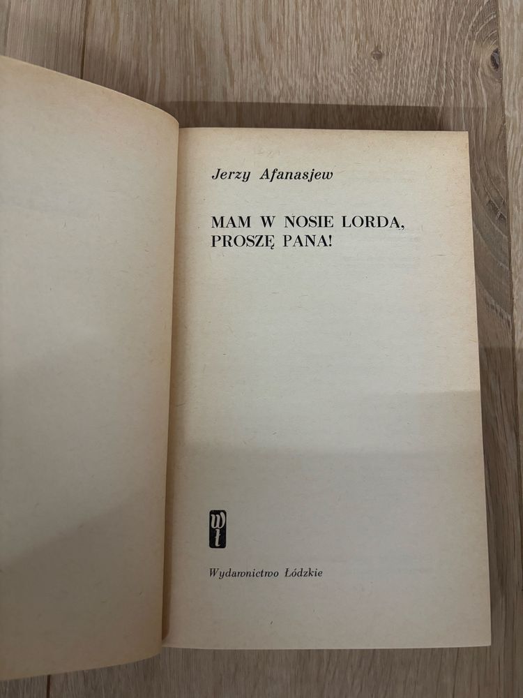 Mam w nosie lorda, proszę pana! - Jerzy Afanasjew