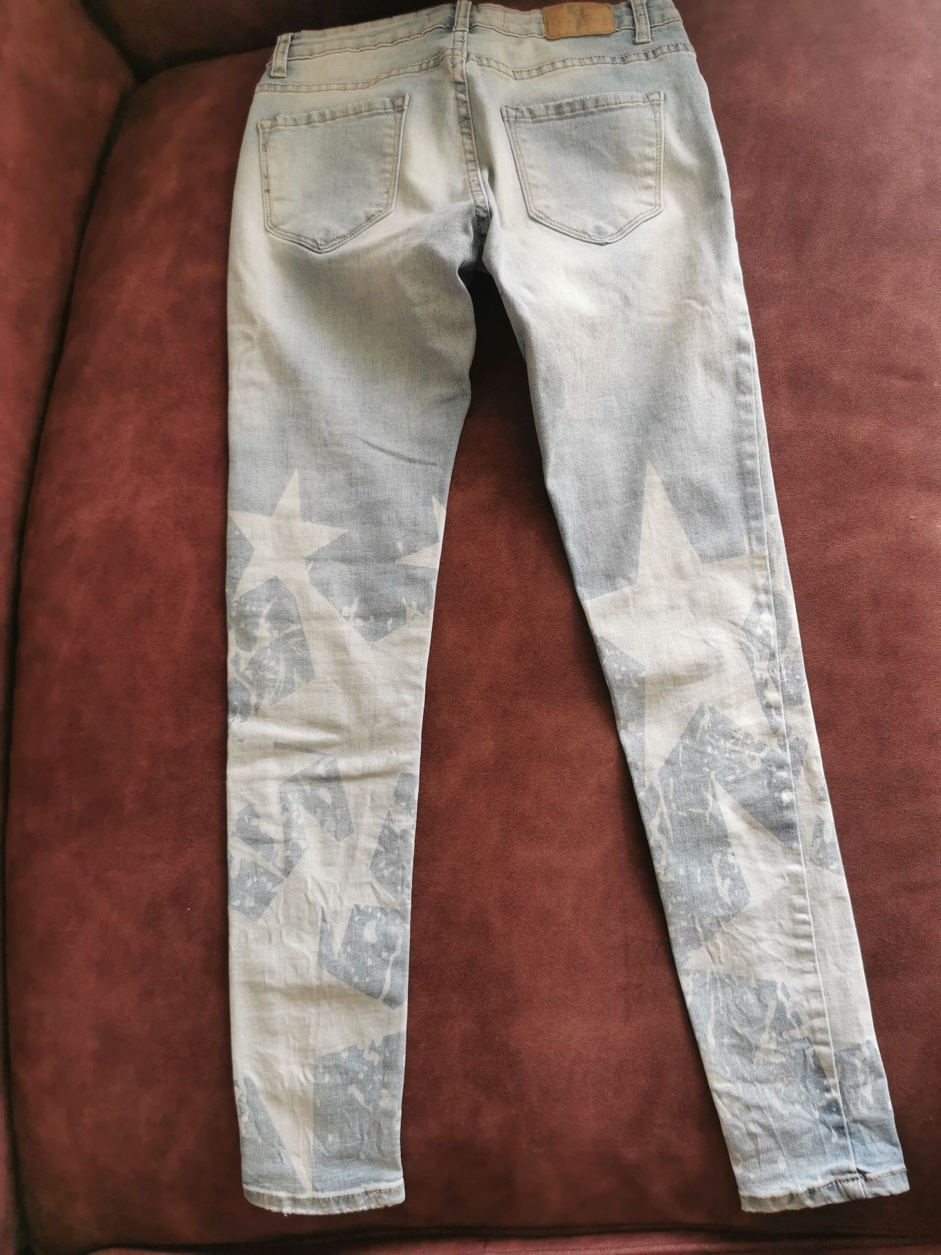 Jeansy skinny print