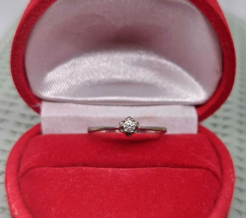 Pierścionek złoty z brylantem Jubitom 585 NA ZARĘCZYNY / Cz-wa