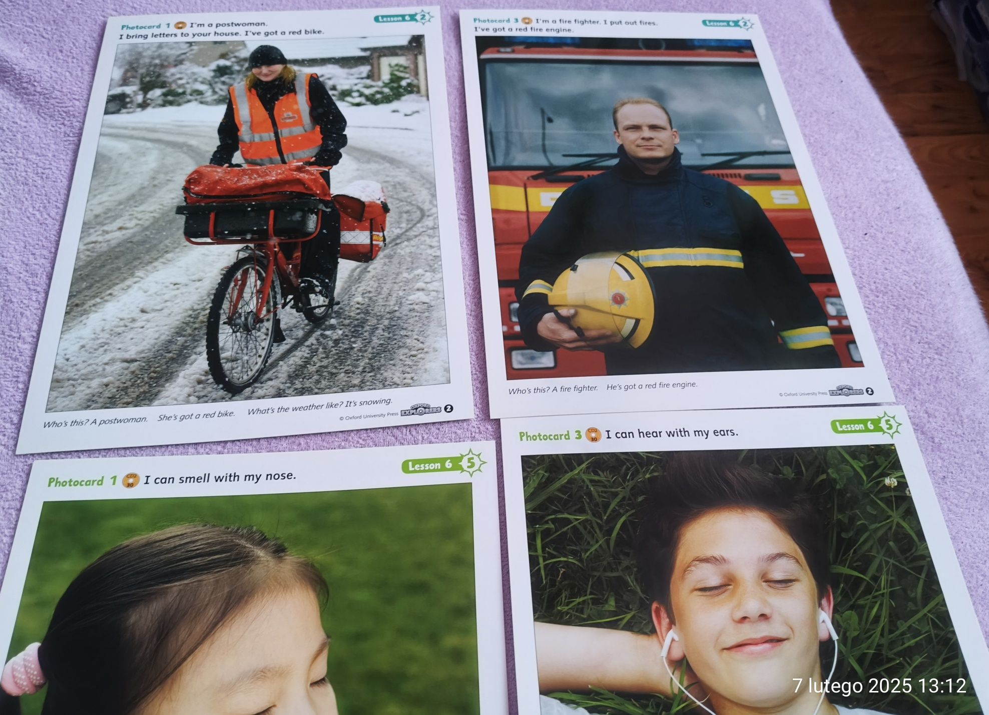 Karty obrazkowe A4 flashcards zawody czynności etc.