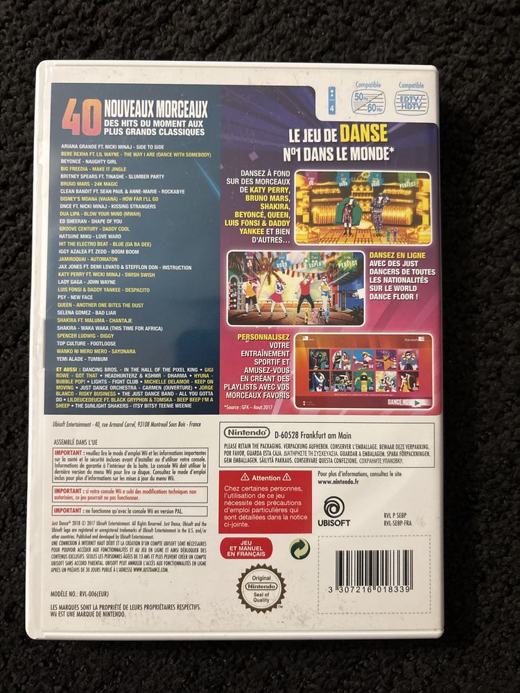 Just dance 2018 WII