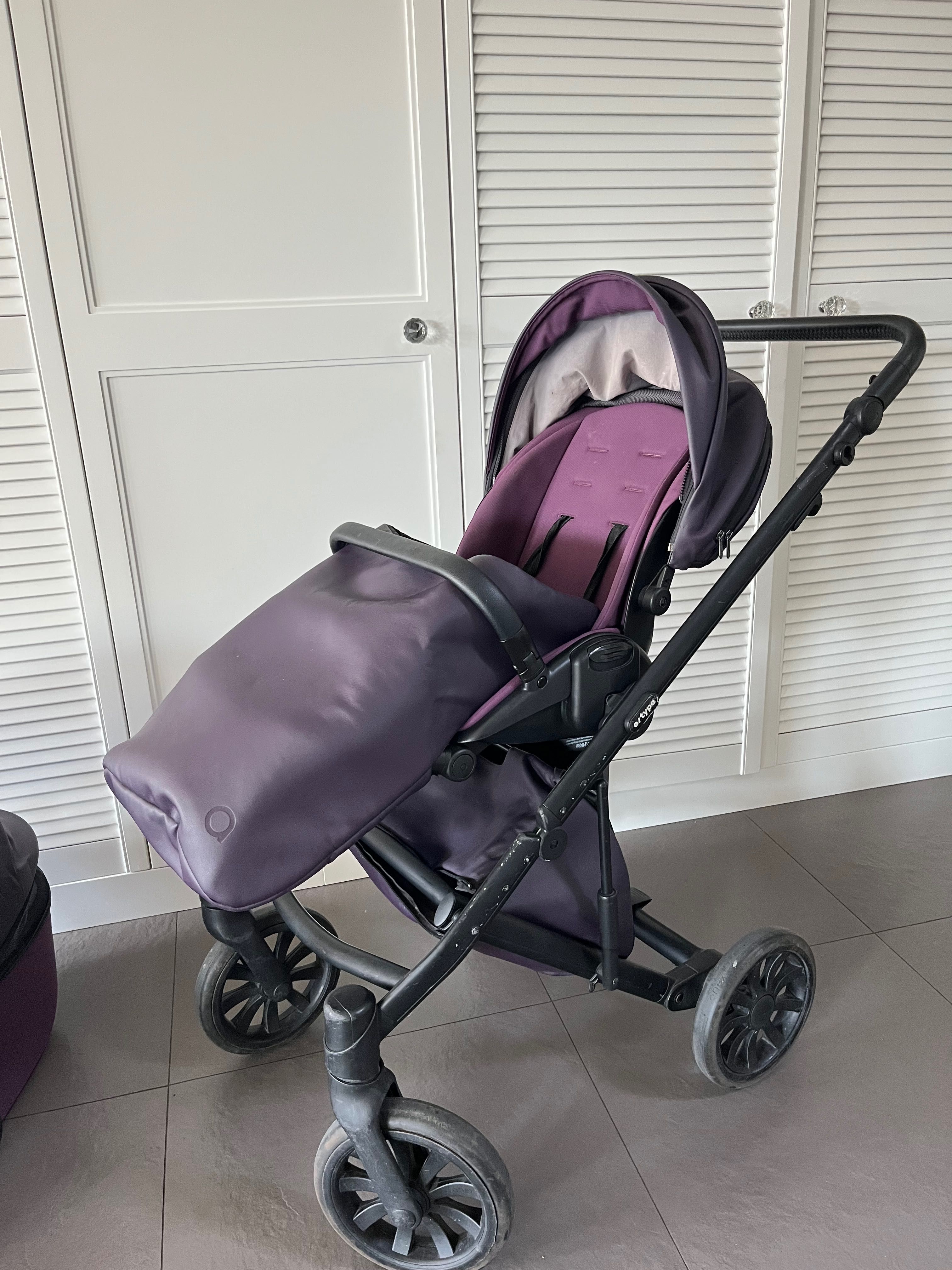 Wózek dziecięcy Anex e-type 2v1 ciemny fiolet