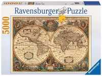 Puzzle 5000 Dawna Mapa Świata, Ravensburger