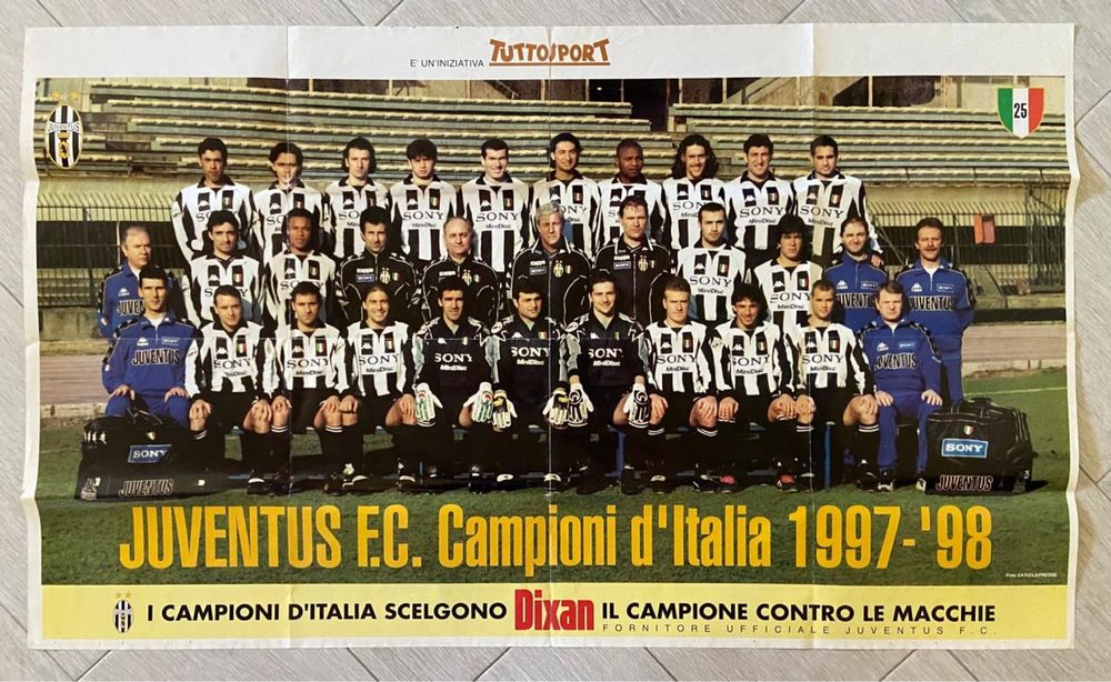 Постер Плакат «Ювентус» «Juventus F.C.” 1997-98
