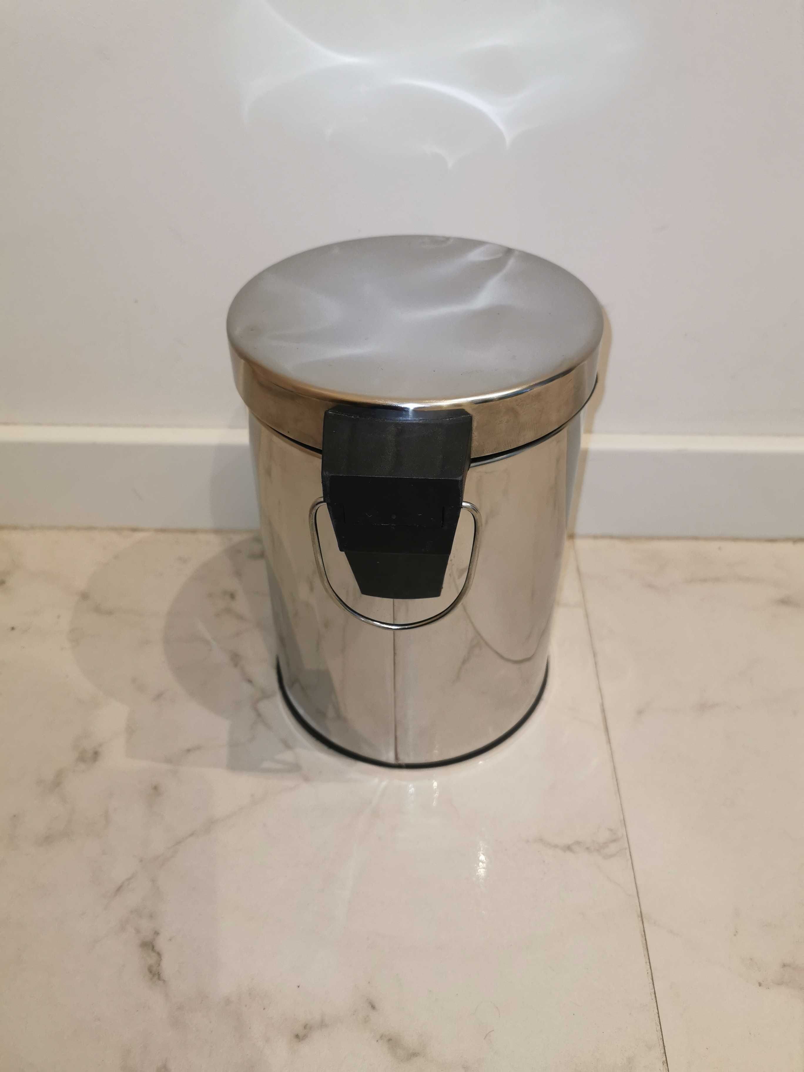 Ikea EKOLN Kosz na odpady, śmieci, łazienkowy, 3l, z pedałem - Srebrny