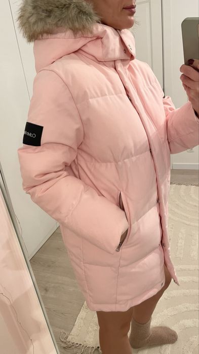 Пуховик Calvin Klein “зефірка” з хутром, розмір М