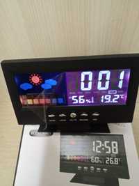 Электронная настольная станция часы термометр гигрометр