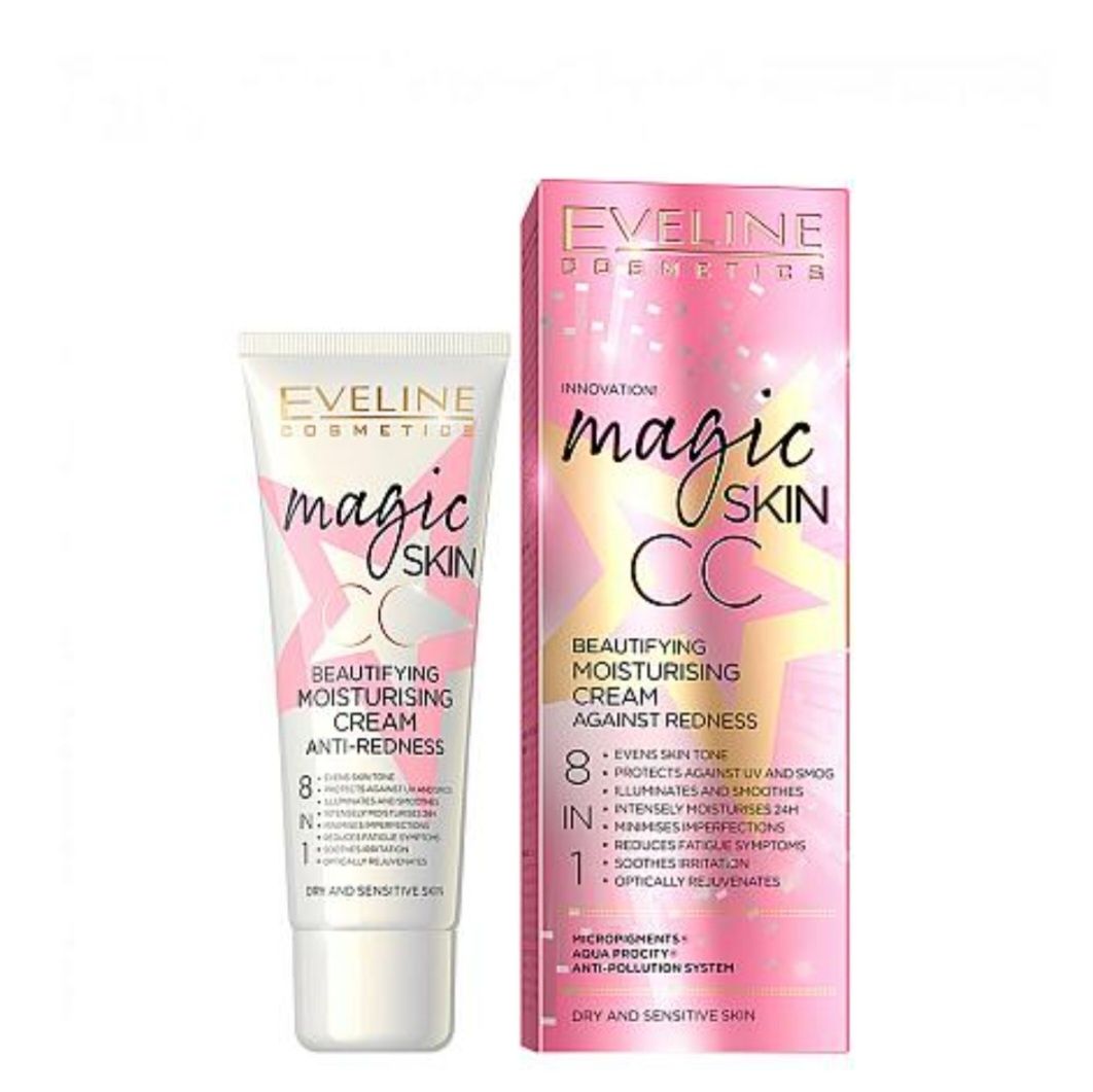 Creme hidratante anti vermelhidão, color correction Magic Skin 8 em 1