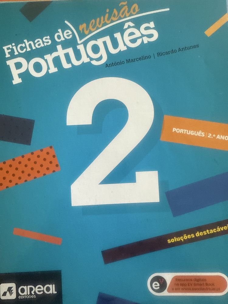 Livros de portugues e matematica - revisao