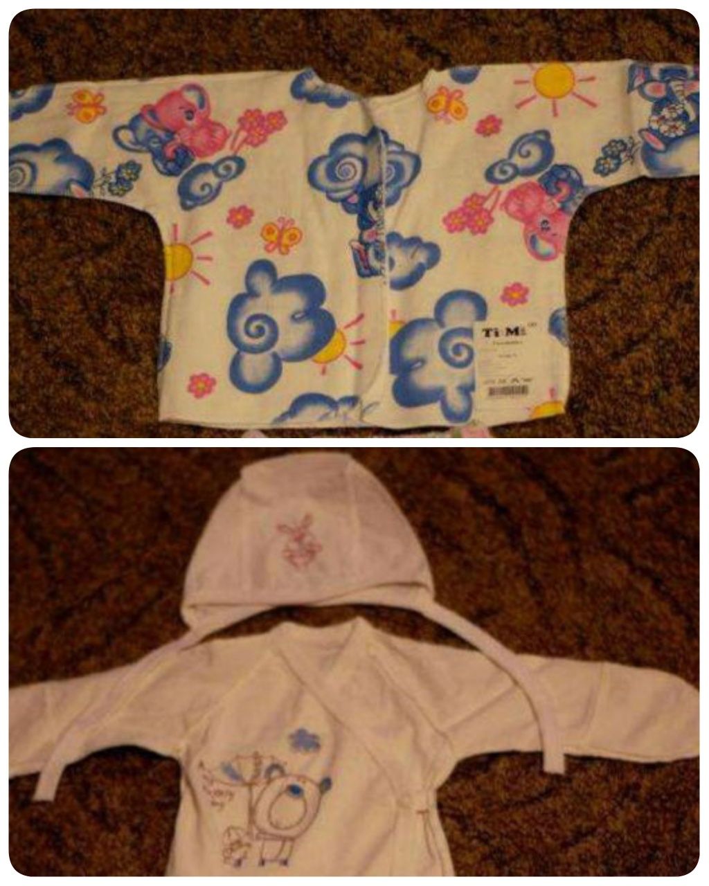 Одежда для новорожденных (в роддом). Распашенки+чепчик.