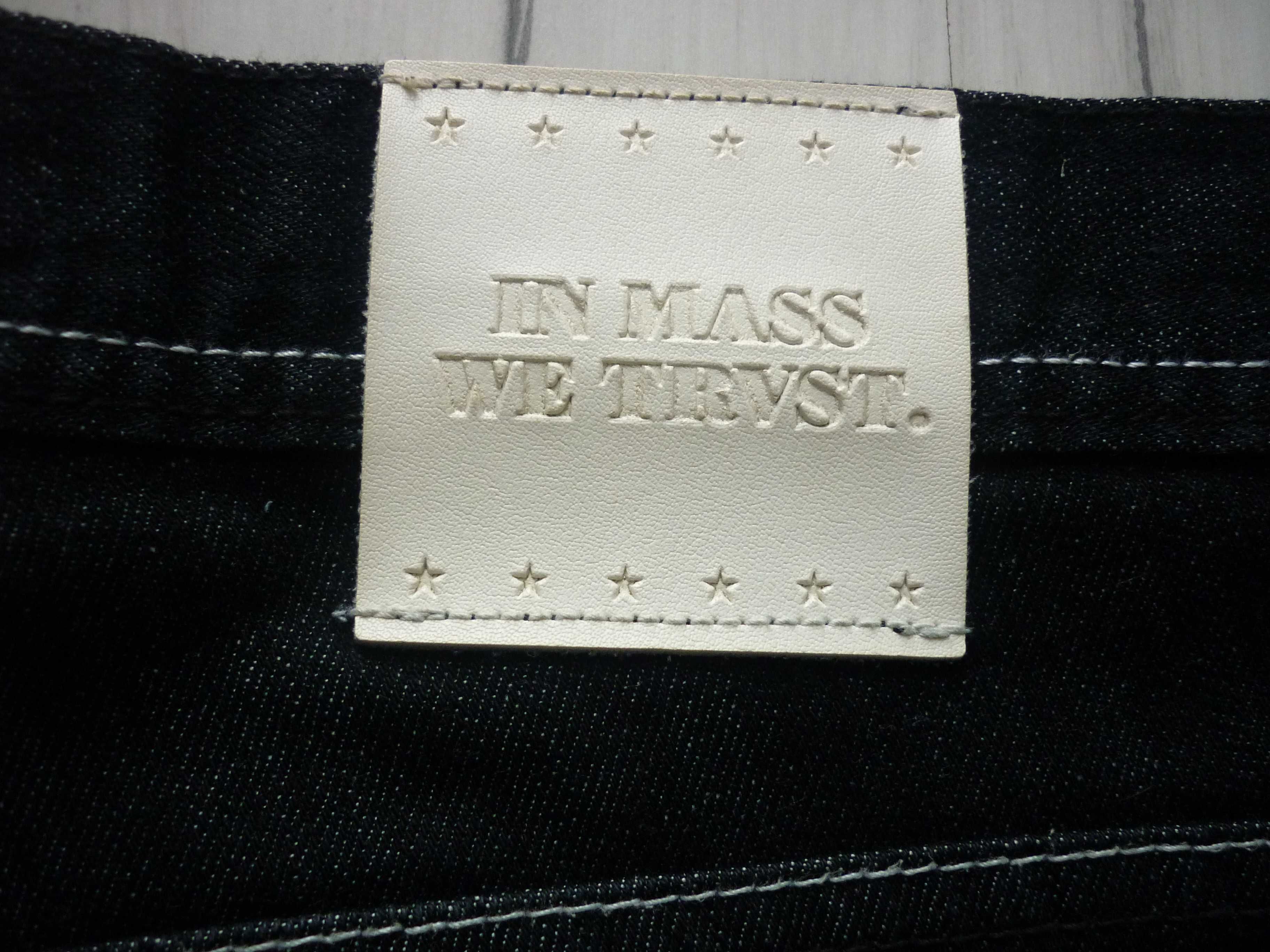 Męskie spodnie jeansowe MASS Denim rozmiar L jeans W32 czarne unikat!