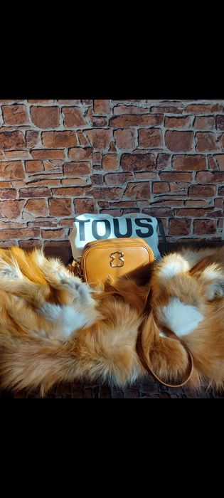 Torebka skórzana "Miś"Tous w kolorze jasnego brązu