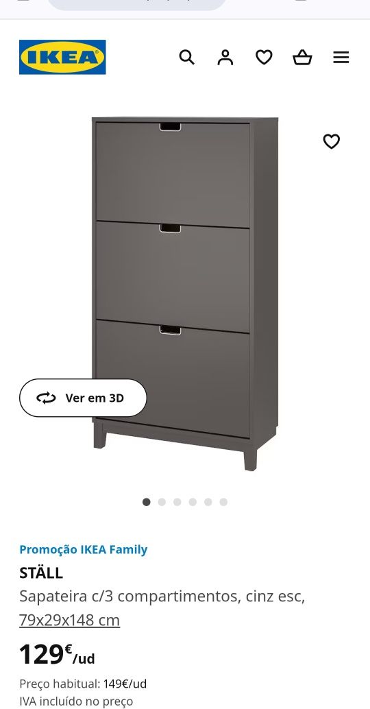 Sapateira Ställ Ikea, castanha, como nova