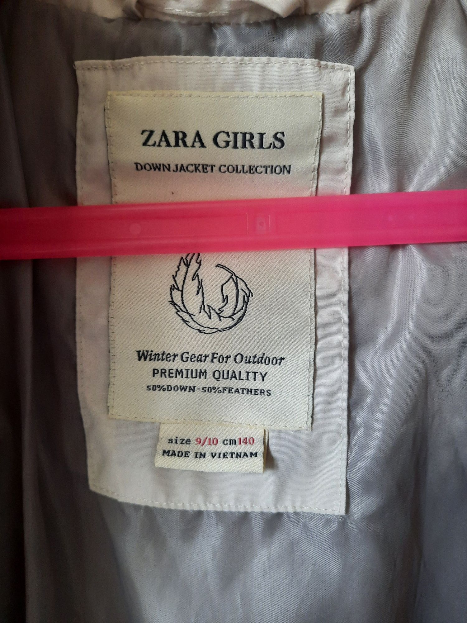 Куртка пуховик Zara girls 9-10 лет
