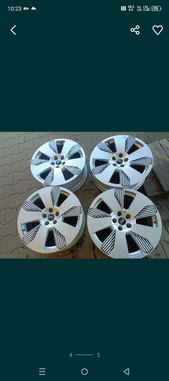 !OKAZJA! Felgi aluminiowe audi Q7 / e-tron 8x19 et34 oryginał