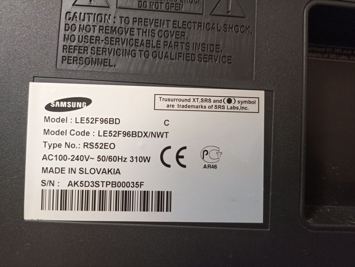 Телевизор самсунг 52 дюйма. Samsung le52f96bd не включается.