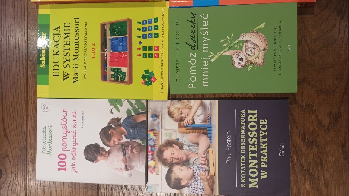 Metoda Montessori. Edukacja w praktyce. Książki zestaw 10 sztuk.