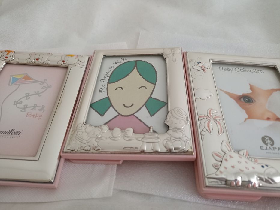 Molduras em Prata para Menina - Novas