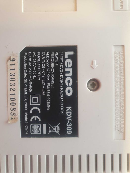Przenośny odtwarzacz DVD Lenco KDV 309