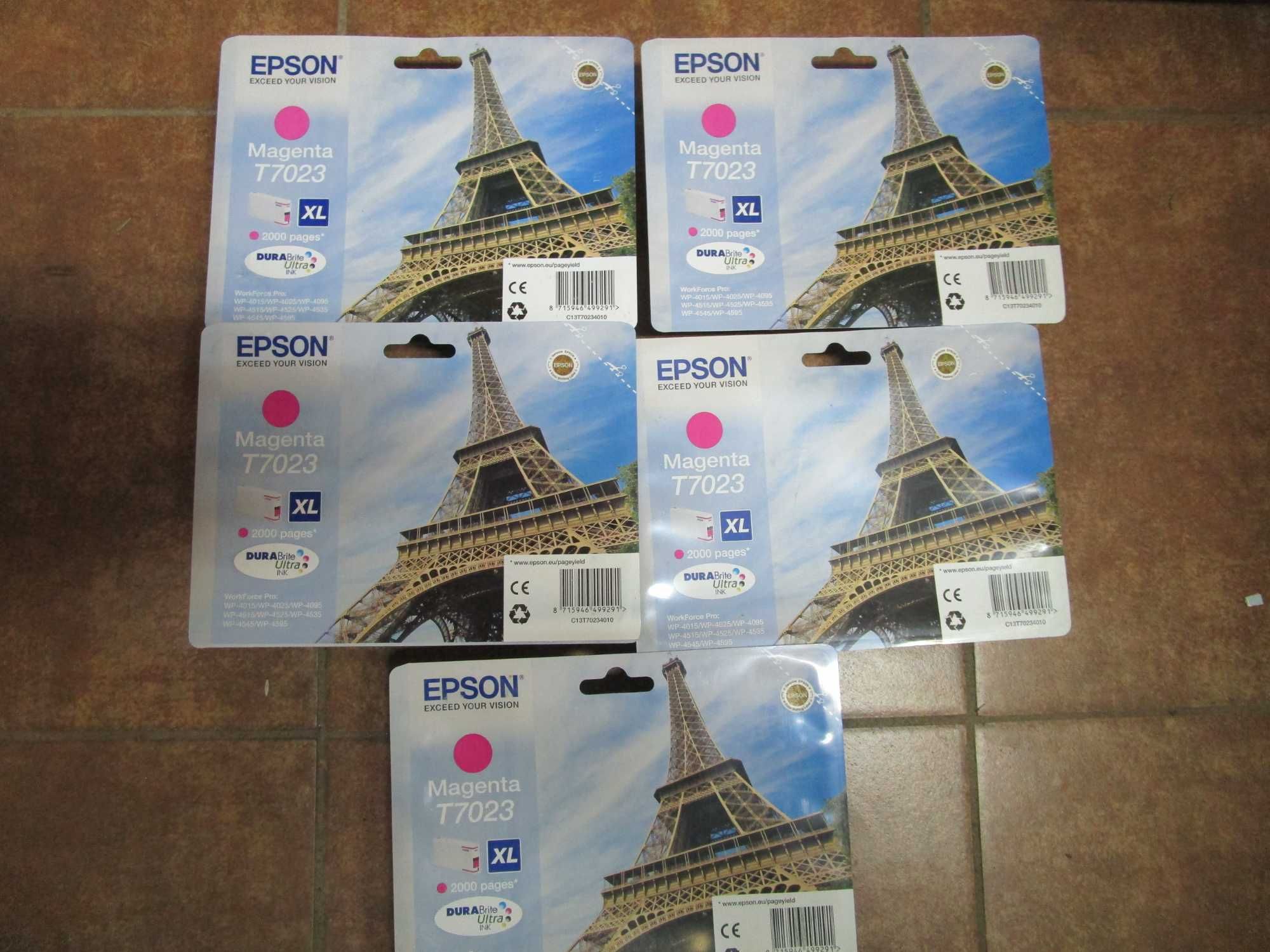 tusze Epson T7022 (XL-Cyan), T7023 (XL-Magenta), T7024 (XL-Yellow)