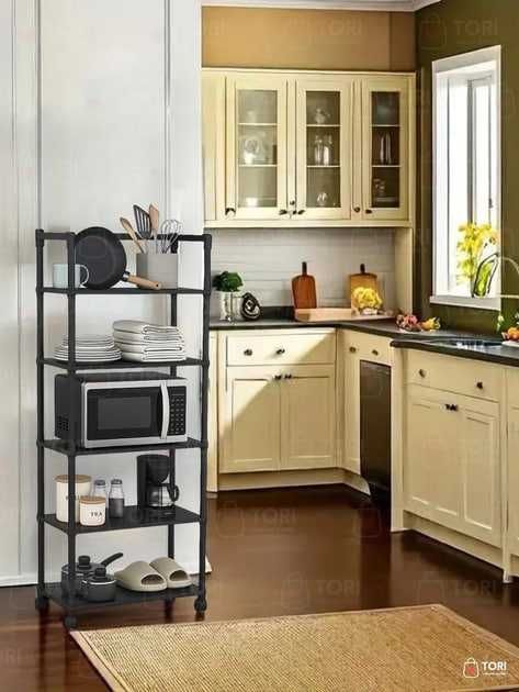 Стелаж металевий етажерка полиця/ Полка в ванную кухню тележка стеллаж