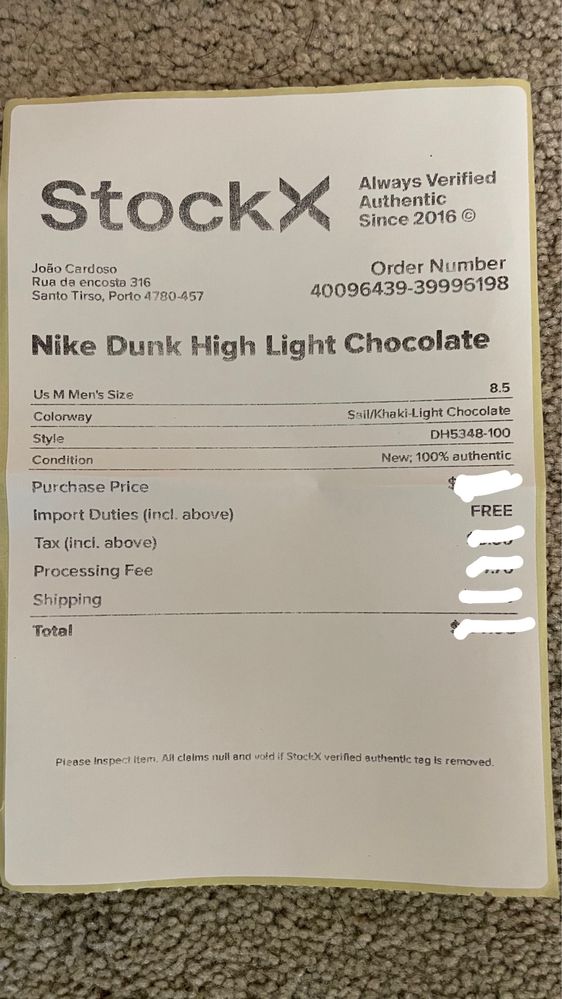 Nike dunk hight light chocolate